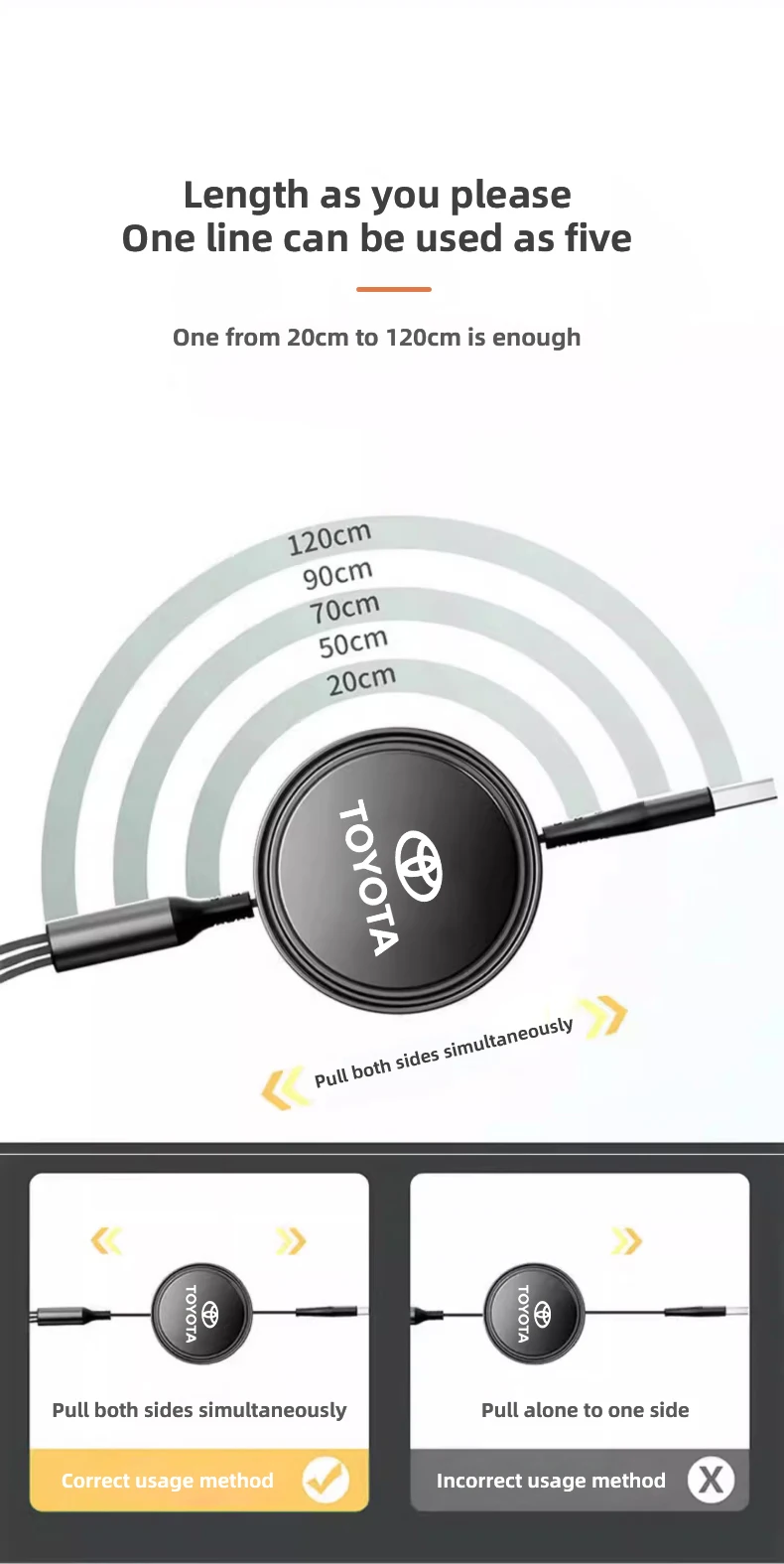 Car logo 100w fast charging cable tool For Toyota Hilux Yaris Corolla CHR Axio Supra Camry Land Avalon Mark-X Harrier Venza Aqua 8 Seb1dc4cabefb48a2a99cb51aea4cb02bG