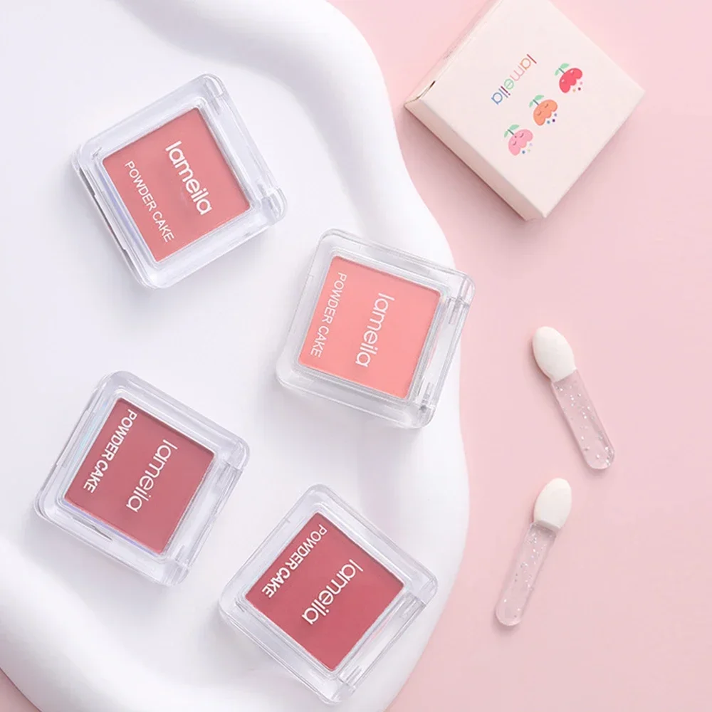Monochrome Blush Palette 4 Color Mineral Powder Peach Red Rouge Lasting Natural Hawthorn Cheek Tint Waterproof Blusher Cosmetic powder blusher blush powder blush plate facial blusher monochrome blush