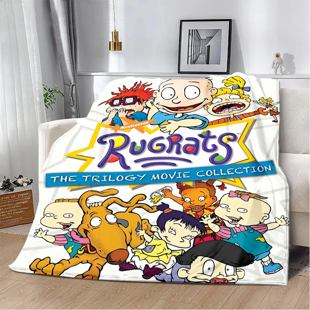 Cartoon Funny R-Rugrats Printed Blanket Picnic Blankets Warm Blanket Soft and Comfortable Blanket Home Travel Birthday Gift 4