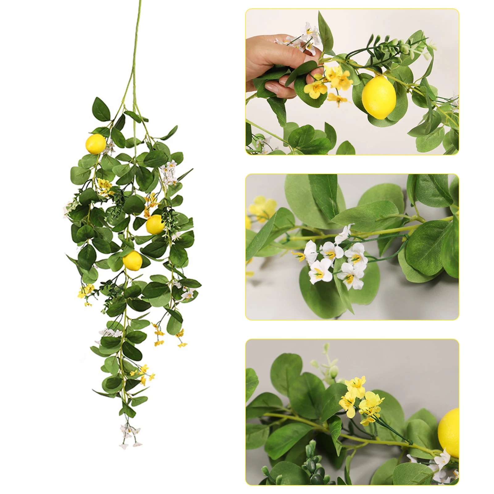 Artificial Lemon Home Garden Fake Fruits Decoration Lifelike Plant Fake Tree Branches Table Ornament Photography Props