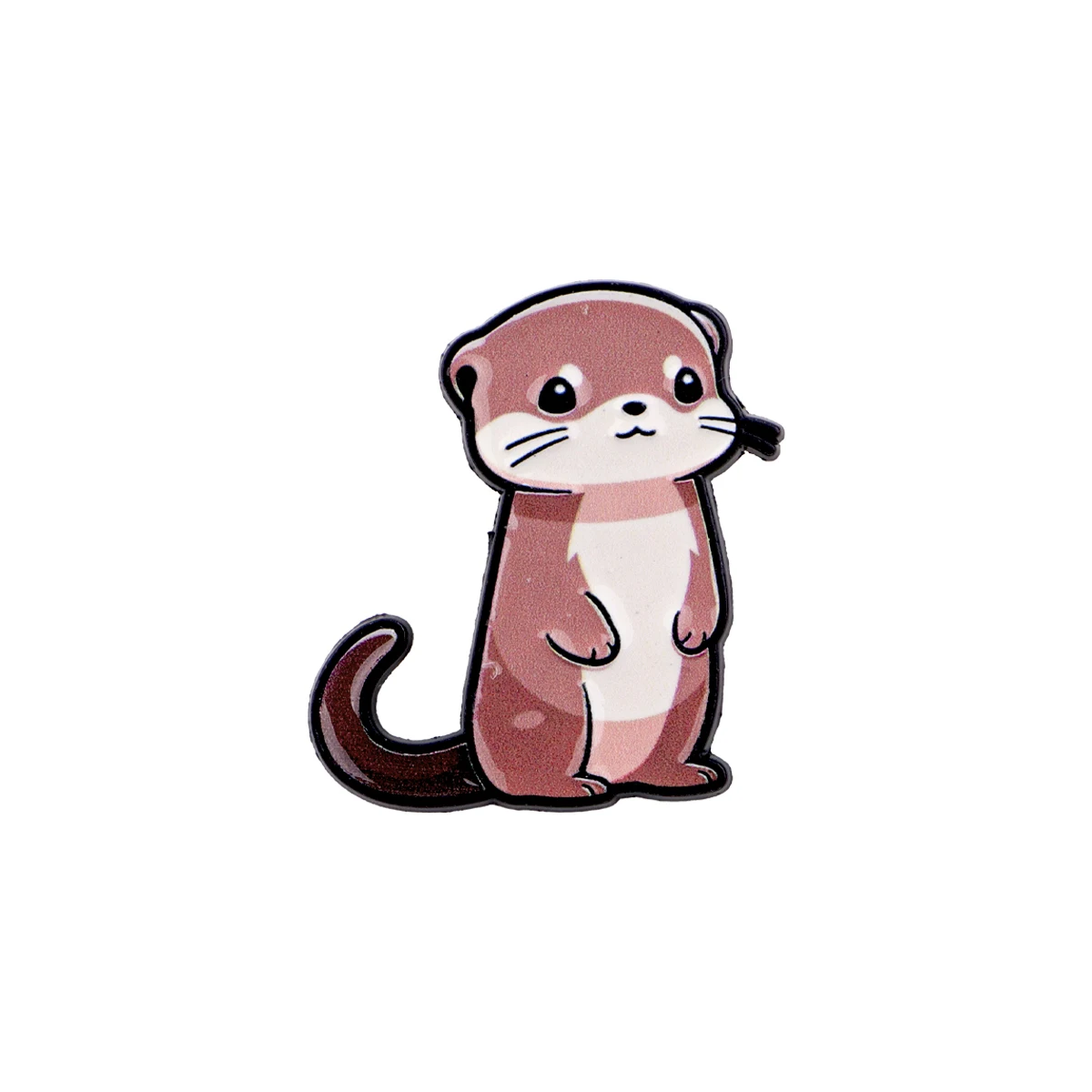 Charming Flower Bouquet Otter Enamel Pin - Cute Animal Brooch Badge for Backpack & Clothing Accessories