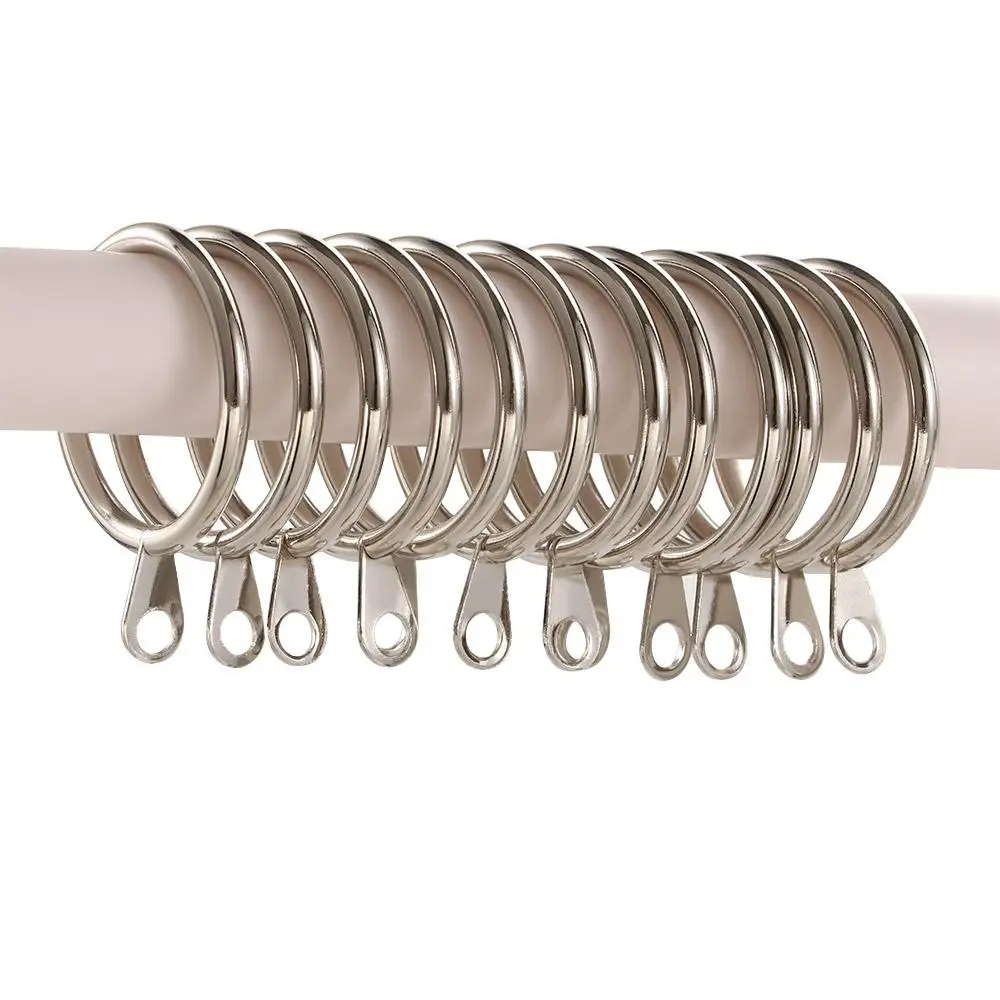 Practical Metal Curtain Rings Hanging Hooks for Curtains Rods Pole Voile Heavy Duty Rings