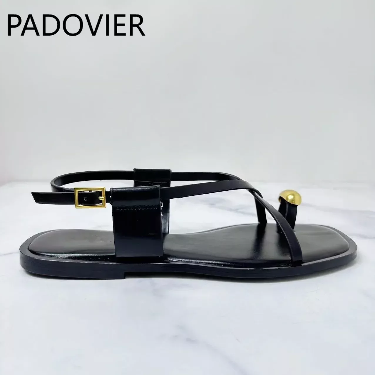 

2024 New Women's Shoes Joker Holiday Fashion Casual Beach Shoes Joker Soft-soled Toe Flat Sandals