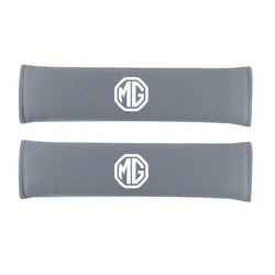 Adjustable Seat Belt Shoulder Protector Pads - 2 Pack Auto Accessory (GRAY)