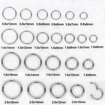 1Pc 316L Stainless Steel Hinged Segment Nose Ring Ear Cartilage Tragus Helix Lip Piercing Nose Hoop Body Piercing Jewelry 1