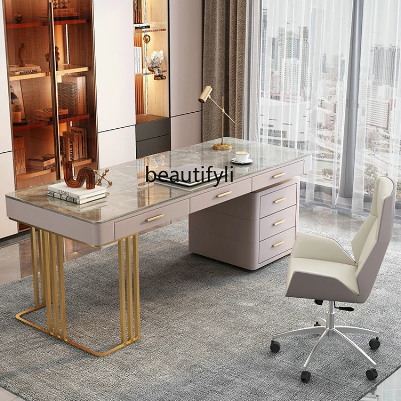 

Стол с каменной пластиной, роскошный современный компьютерный стол для спальни и дома