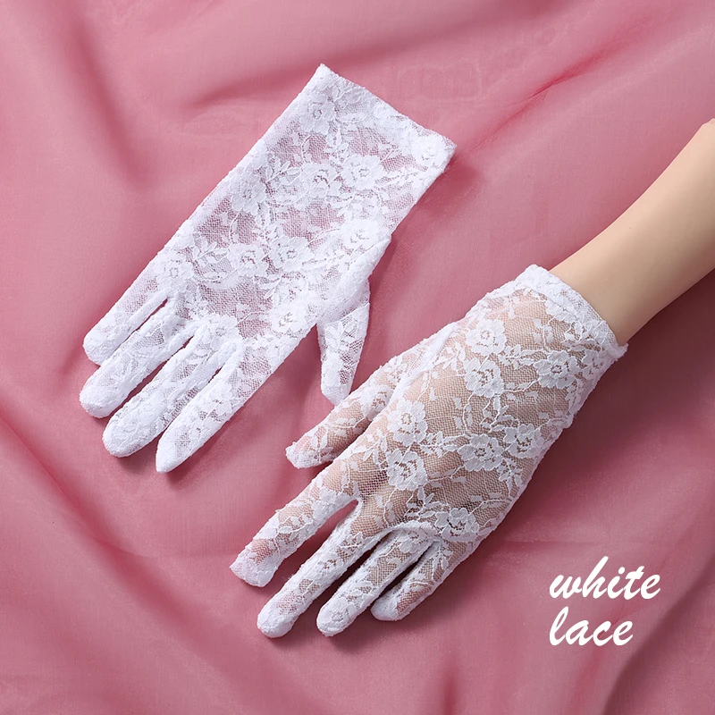 Wedding Bride Gloves Vintage Style Elegant Ladies' Printed Wrist Length Wedding Lace Gloves lace gloves wedding dress gloves wedding sleeves
