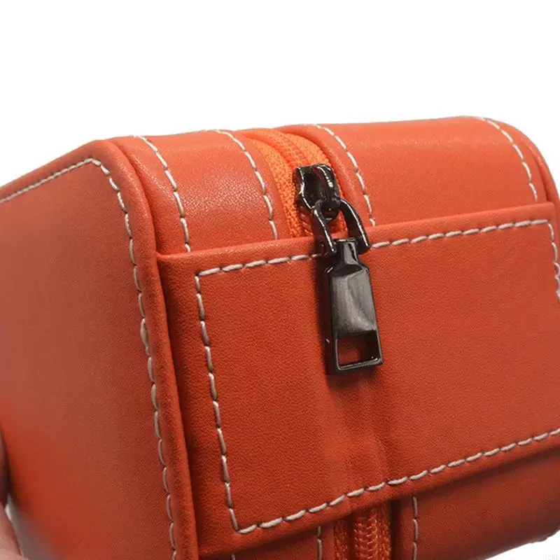 Luxury Travel Watch for Case Waterproof Wristwatch Roll Organizer PU Leather for Wristwatch Jewelry Display Commercial G