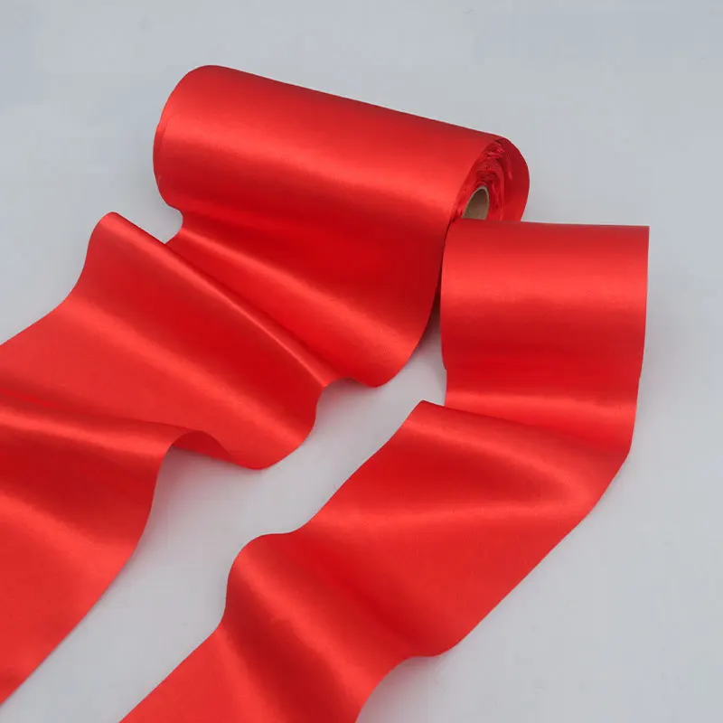 Nastri in Raso Rosso 4-5-6-8-10-15cm, 20 Metri/Rotolo, per Decorazioni Matrimonio, Fidanzamento, Compleanno, Fai-da-Te e Artigianato - immagine 3