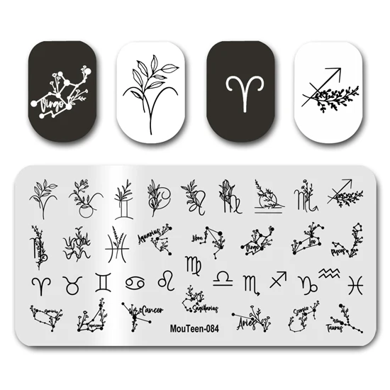 For Nail Stamp MouTeen051 Constellatory Star Nail Stamping Plates Manicure Set For Nail Art Stamper 3
