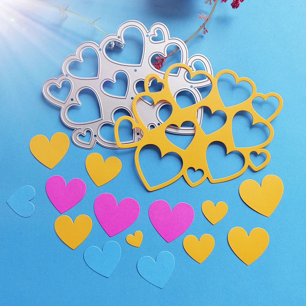 

Delicate heart-shaped cutout decoration cutting dies for English letters, scrapbooks, reliefs, craft stamps, photo album puzzl