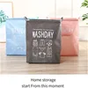 Modern simple imitation linen clothes storage basket large capacity rectangular fabric cotton linen storage basket can be folded 2