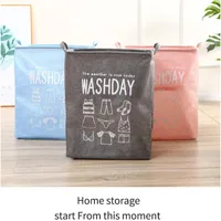 Modern simple imitation linen clothes storage basket large capacity rectangular fabric cotton linen storage basket can be folded 2