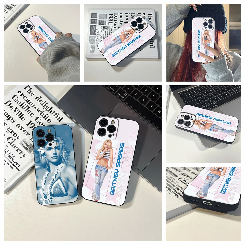 Custodia Per Telefono Superstar Britney Trend Spears Per Iphone 14 13 11 12 Pro 8 7 Plus X 13 Pro Max Xr Xs Mini Cover Di Design Nero