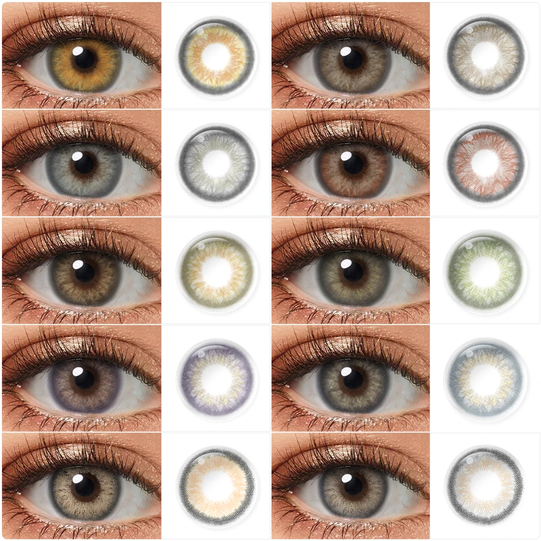 Magister Colored contact lenses for eyes Yearly Use Eye contacts Lens 1 Pair Brown Gray Lenses Beauty Pupilentes Eye Color Lens contact lenses