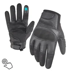 Men's Touch Screen Tactical Outdoor Gloves for Cycling, Running, and Combat (Black)