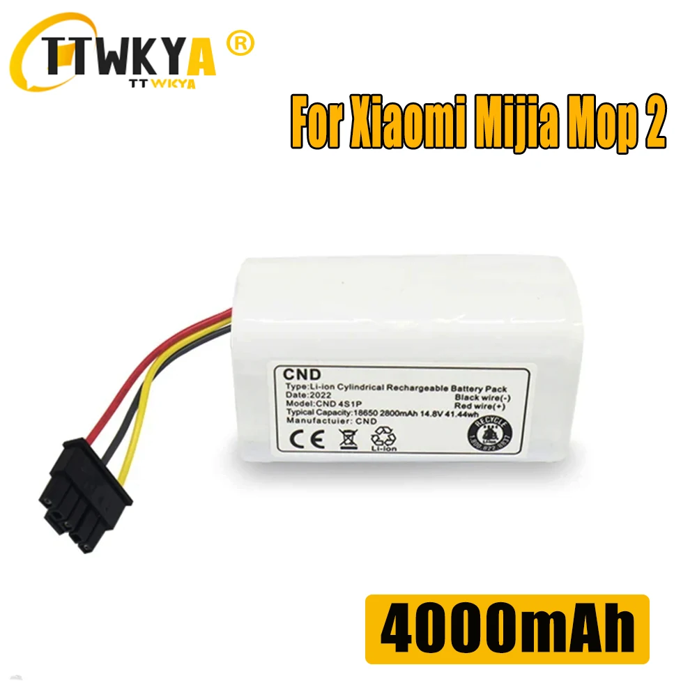 Rechargeable Battery 14.4V 3500mAh/4000mAh Battery N011-4S1P for Xiaomi Mi Robot Vacuum Mop 2 Lite MJSTL Vacuum Cleaner