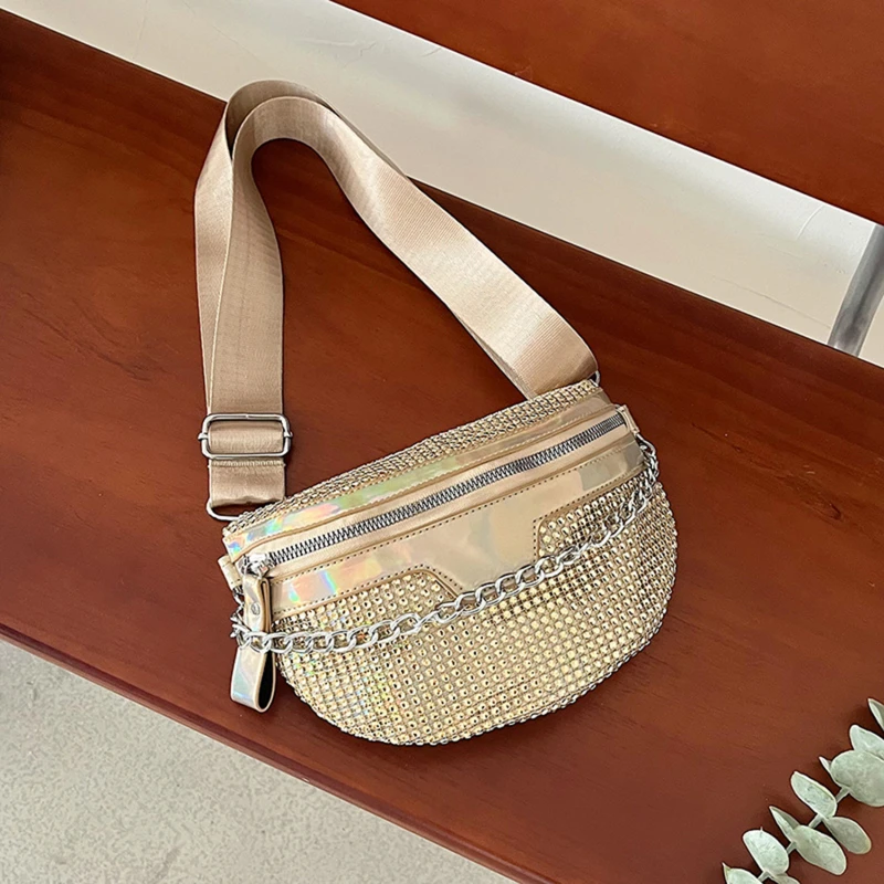 Waist Bag Chest Bag Crossbody Bag Handbag Tote Bag Women Fanny Pack Diamond Waist Belt Bag Luxury Designer Shoulder Bags Fashion Handbag Chain Chest Pack Crossbody Bags