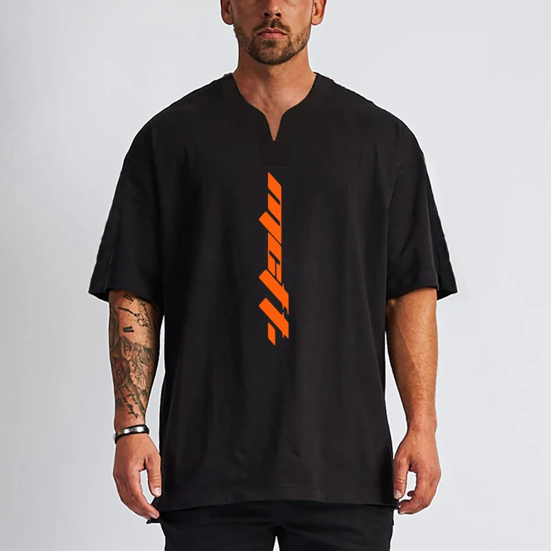 

Basic Oversized Running Cotton V-neck T Shirt Men Hip Pop 2022 New Causal Essential T-shirt Soft Streetwear Sportswear