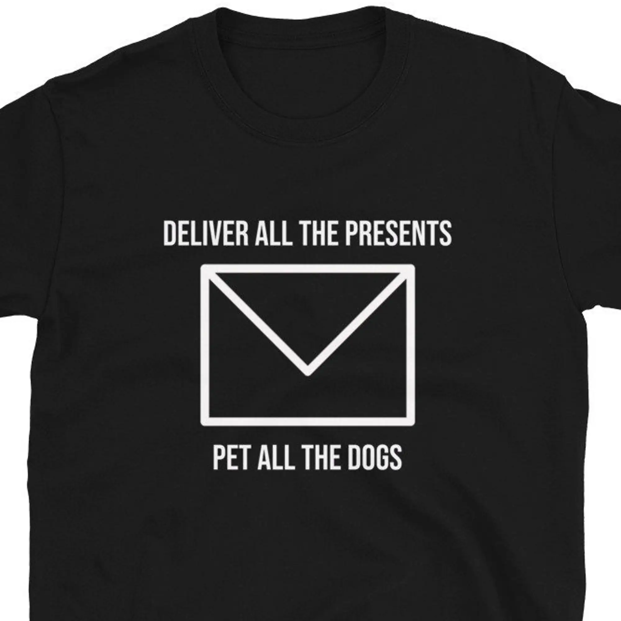 Consegna Tutti I Regali Pet Dogs Mail Carrier T Shirt Courier Postal Dipendente Post Office