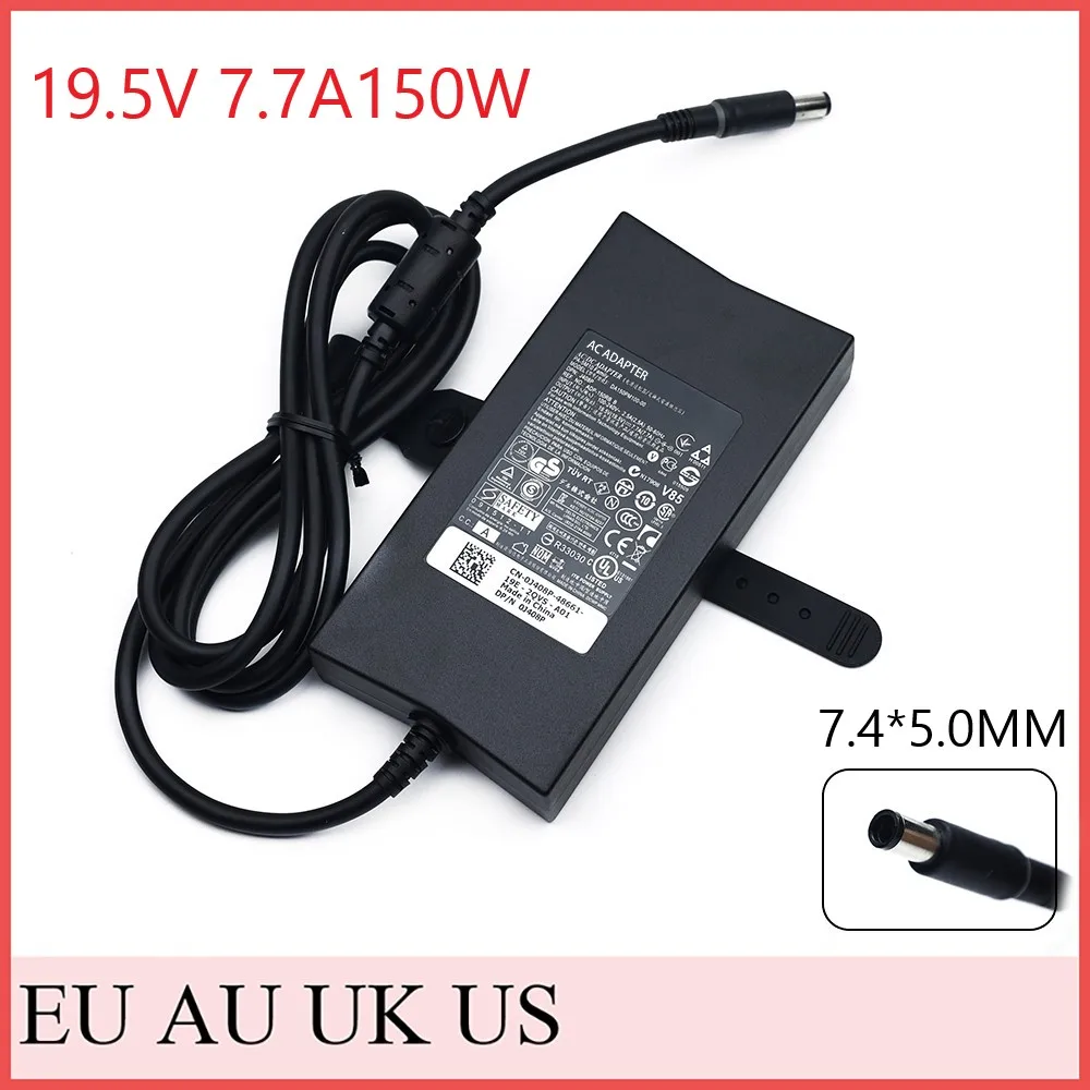 Carregador Portátil para Dell Alienware M14x M15x Inspiron M1710 2320 5160 Adp150rb Pa5m10 19.5v 7.7a 150w 7.4*5.0 mm Da150pm10000