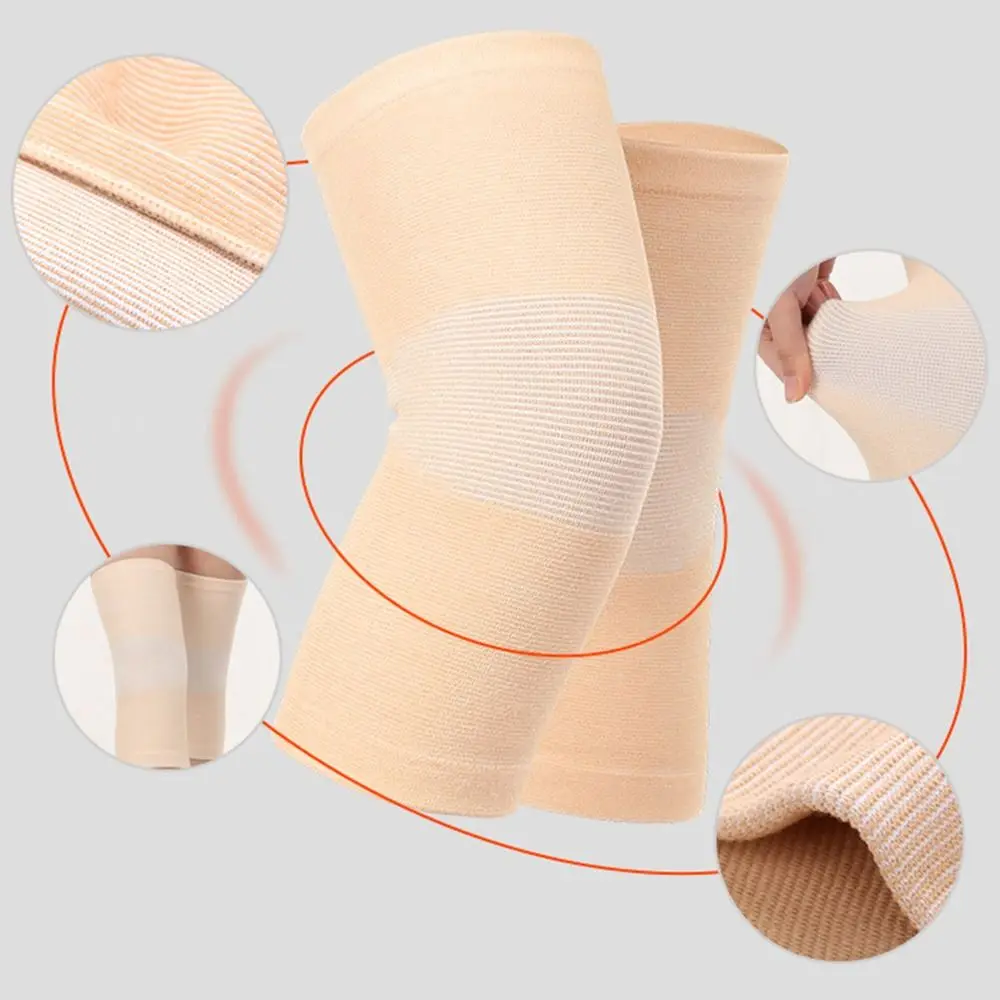 

Эластичные теплые дышащие тонкие Четырехсторонние наколенники для тренажерного зала бандаж утолщенная поддержка колена круглый год