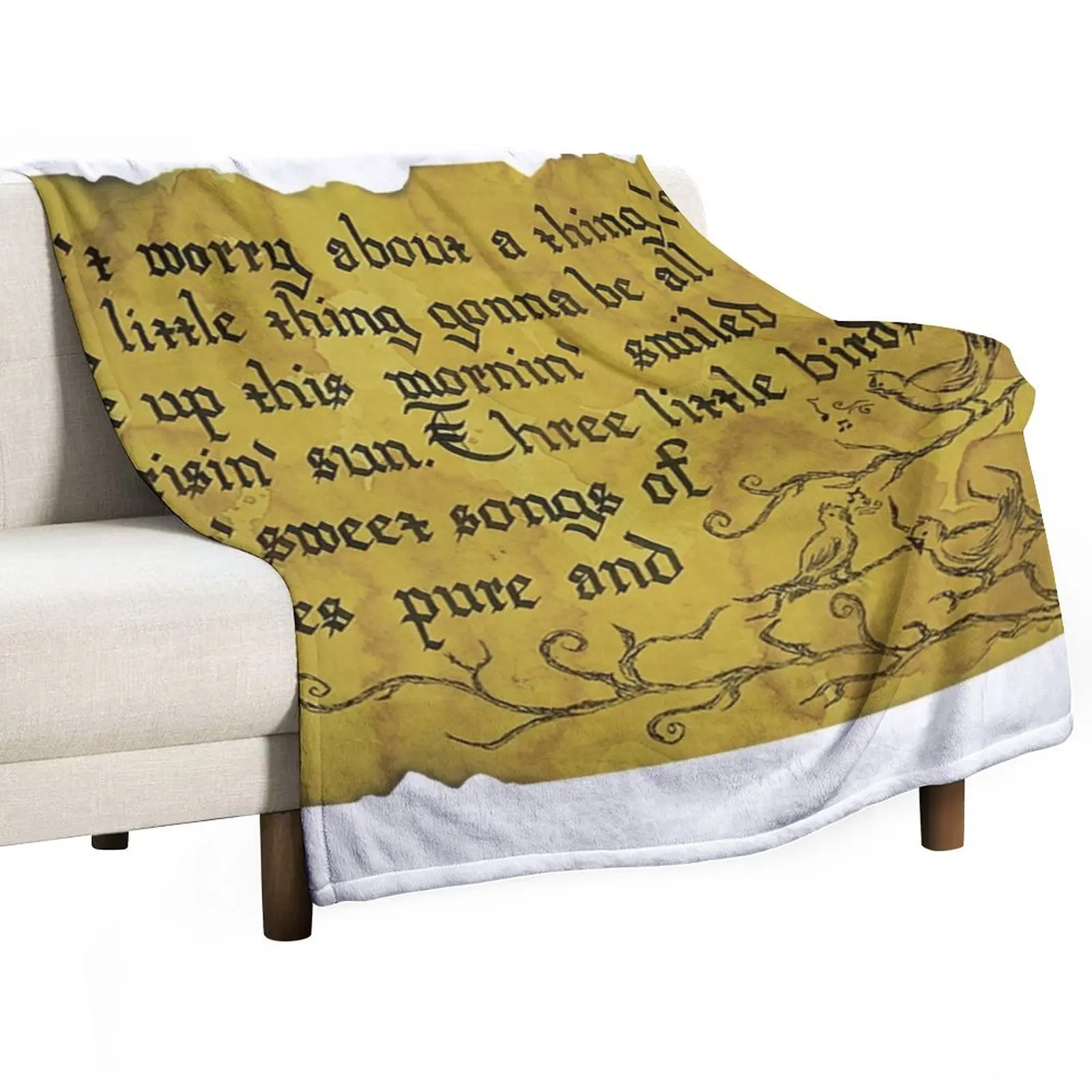 

Three Little Birds Throw Blanket Baby Blanket Stuffed Blankets Luxury Brand Blanket