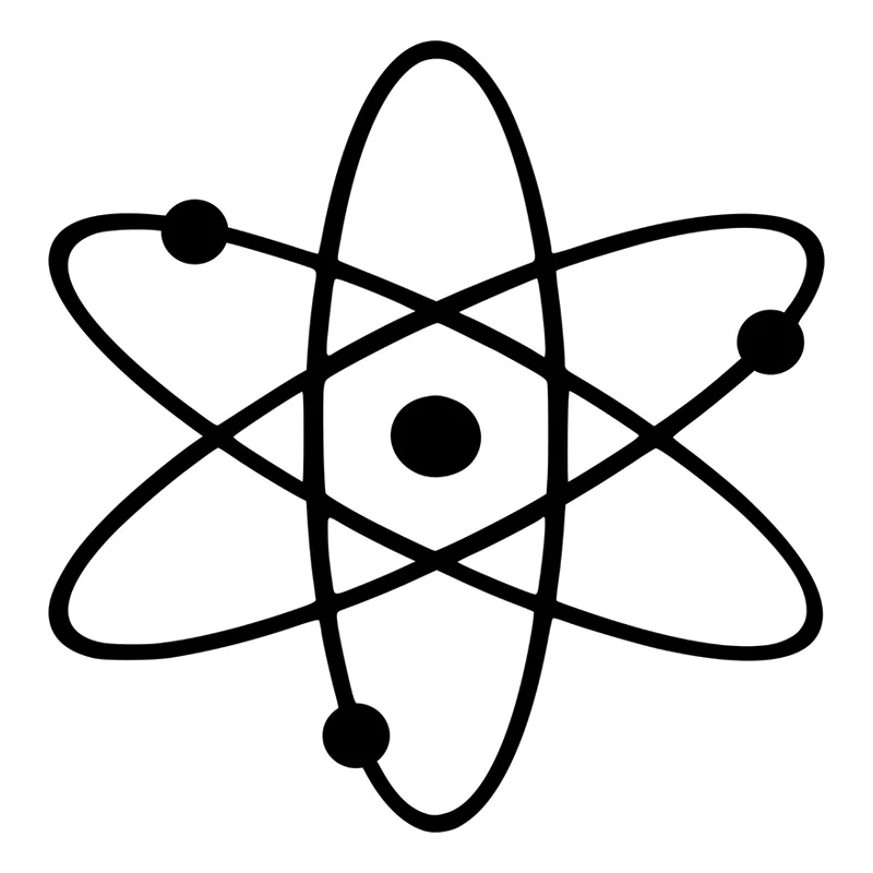 

S52850# Atom Symbol Car Stickers Atomic Vinyl Decal Motorcycle Decorative Accessories Creative Waterproof Decor