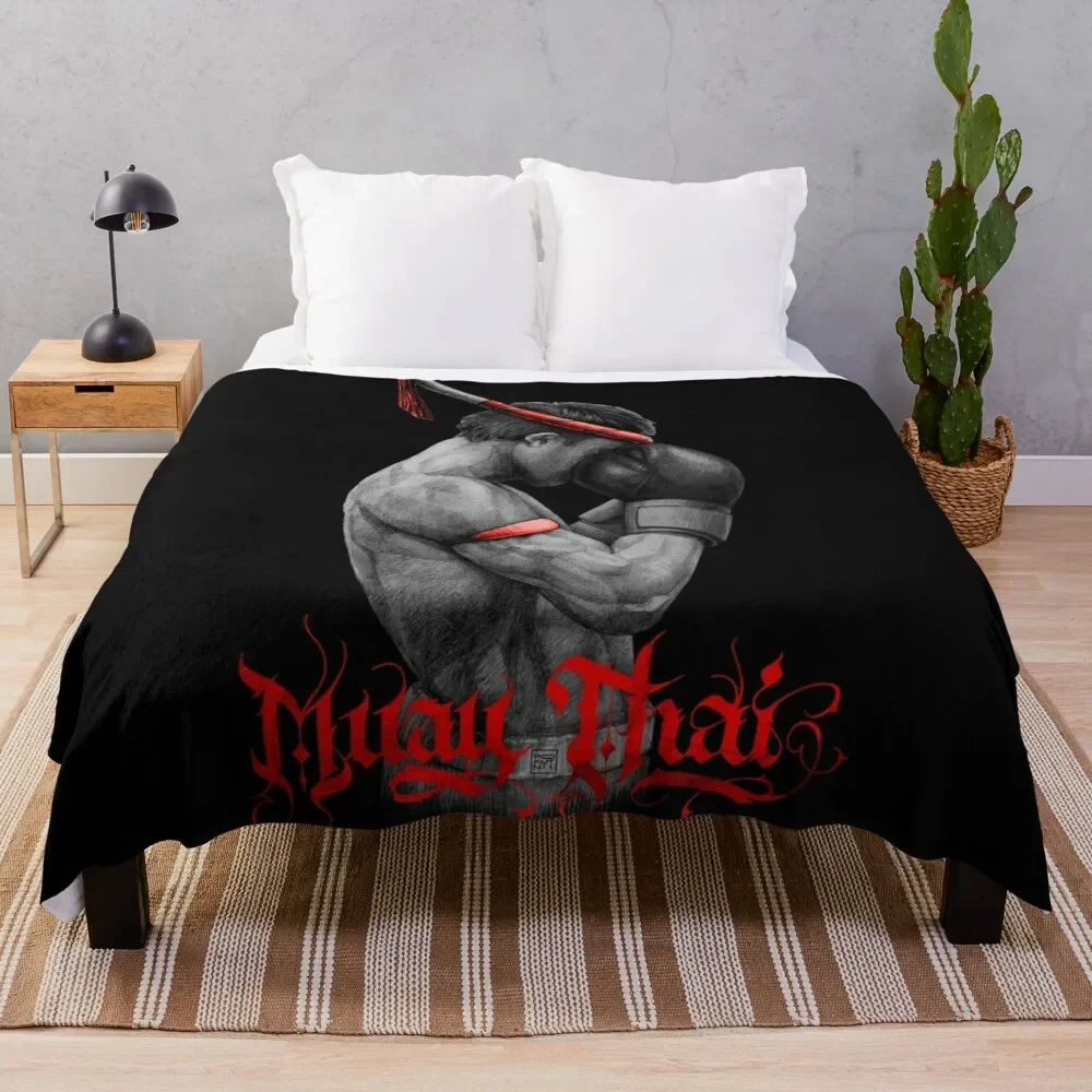 

Muay Thai Boxing Fighter Throw Blanket for babies Picnic blankets ands wednesday Blankets