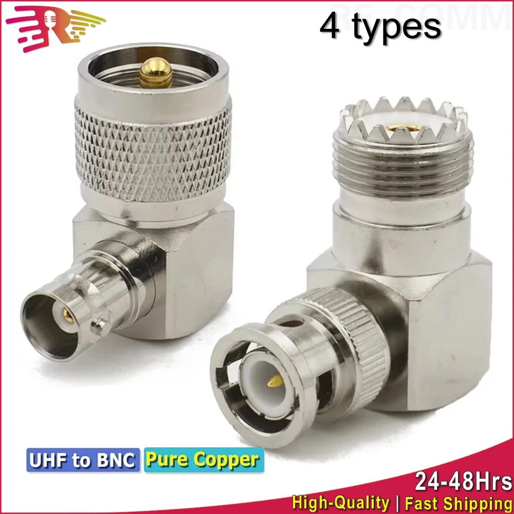 1 Stücke SO239 PL259 UHF Männlich Weiblich Auf BNC Stecker Q9 90 Grad Rechtwinklig RF Koaxial Adapter für Drahtlose LAN Geräte Antenne