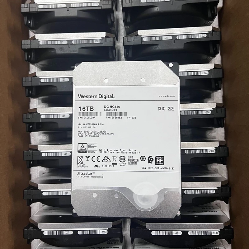 For WD 16TB hc550 WUH721816ALE6L4 Hard Disk Enterprise-class Mechanical Wave 16Tb Hard Disk SATA3