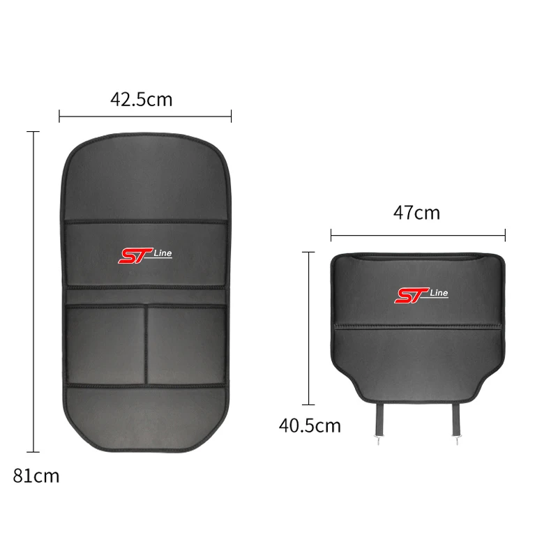 1Pcs Car Anti-Kick Pad Seat Back Protector Cover For Ford Focus Mk2 Mk3 Fiesta Ranger Mondeo Mk4 S-MAX Kuga Mustang Fusion Edge