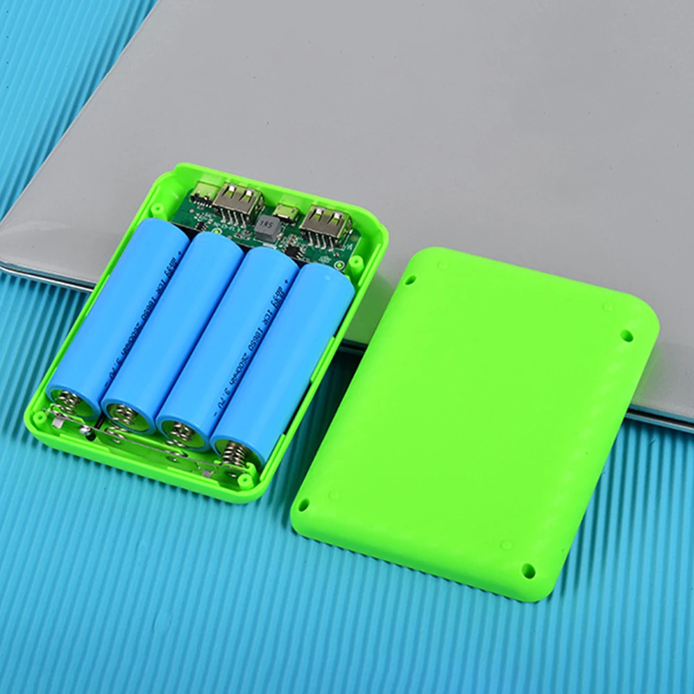 Battery Storage Box Power Bank Case Battery Power Bank Box 4 Slots 18650 Battery Box Welding Free DIY Detachable Charging Bank Shell Solderless Mobile Power Supply Sleeve