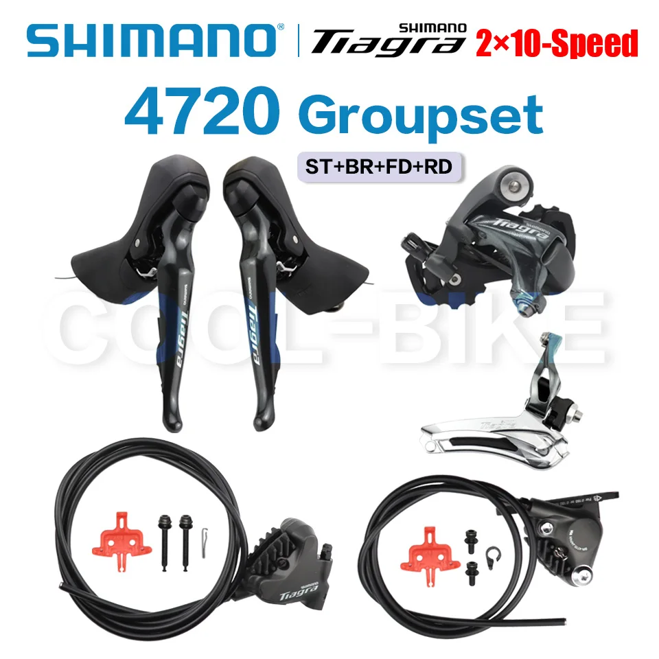 Shimano Tiagra ST-4720 油圧ディスク 2x10 Shimano-tiagra油圧ディスクブレーキ,ダブルコントロール,ロード