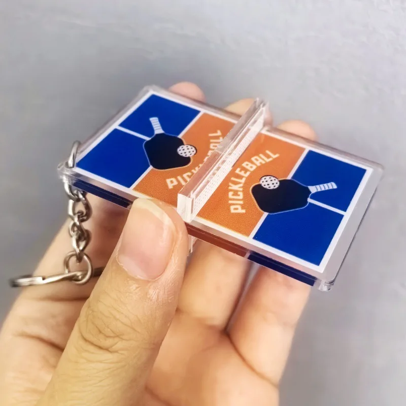 Acrylic Badminton Tennis Keychain Double Sided Mini 3D Sports Keyring Bag Pendant Table Tennis Car Key Chains Souvenir Gift handmade doll keychain