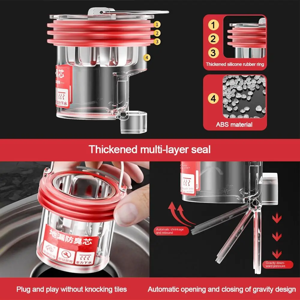 

Anti Odor Floor Drain New Creative Insect Prevention Sewer Strainer Plug Colander Removable Drain Cover