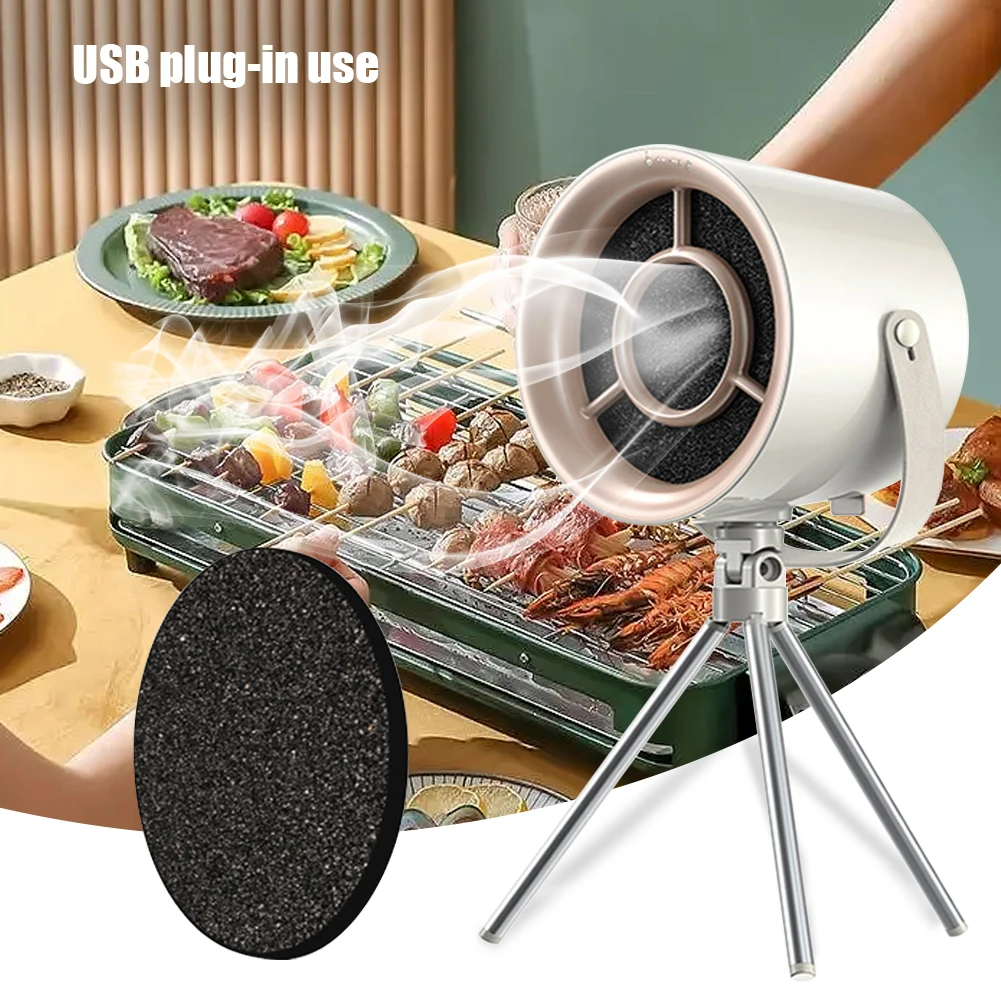 Desktop Range Hood Small Cooker Hood Large Suction USB Charging Portable Exhaust Fan with Filter 3 Gear for Indoor BBQ Hot Pot exhaust fan,mini range hood,range hood