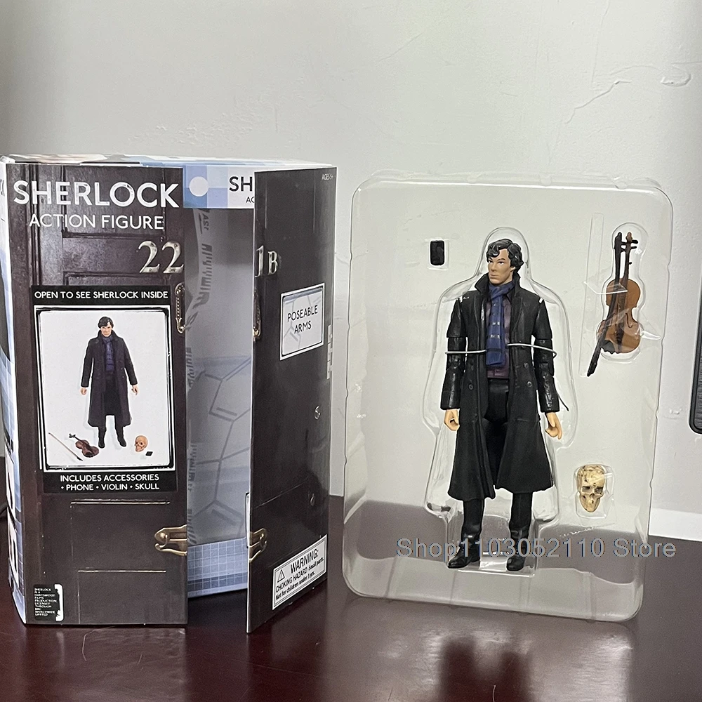홈즈 221B 형사 셜록 액션 피규어 장난감, 베네딕트 컴버배치, 전화 수집 모델, 생일 선물 인형