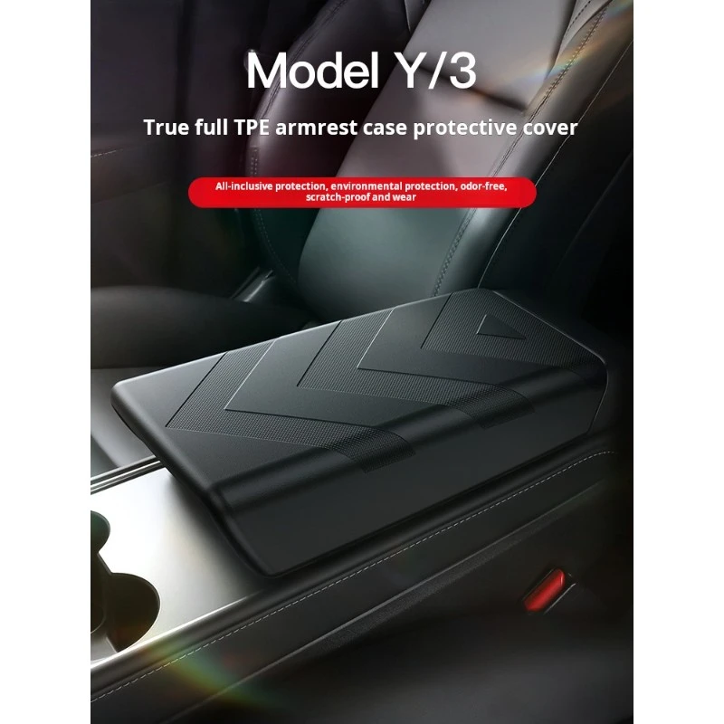 

Suitable For Tesla Model 3/y Armrest Box Cover Protection Cover, Central Control Tpe Interior Shell Cover Modification Accessori