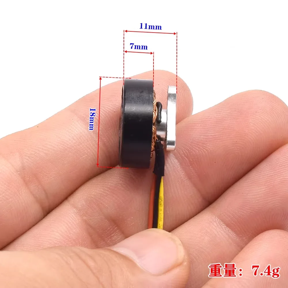 Micro moteur sans balais 18mm 3100KV 2S pour drone FPV RC