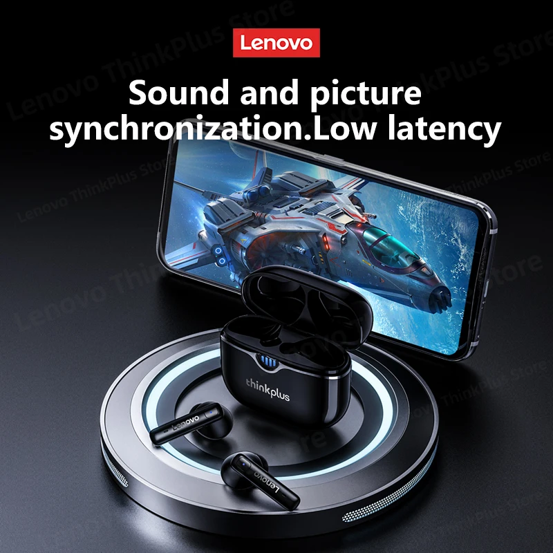 Choice Lenovo Lp15 Wireless Earphones Bluetooth 5 3 Low Latency Gaming Headset Hd Call Pro 6 Led Power Display Headphones 300mah, Alina Gadgets