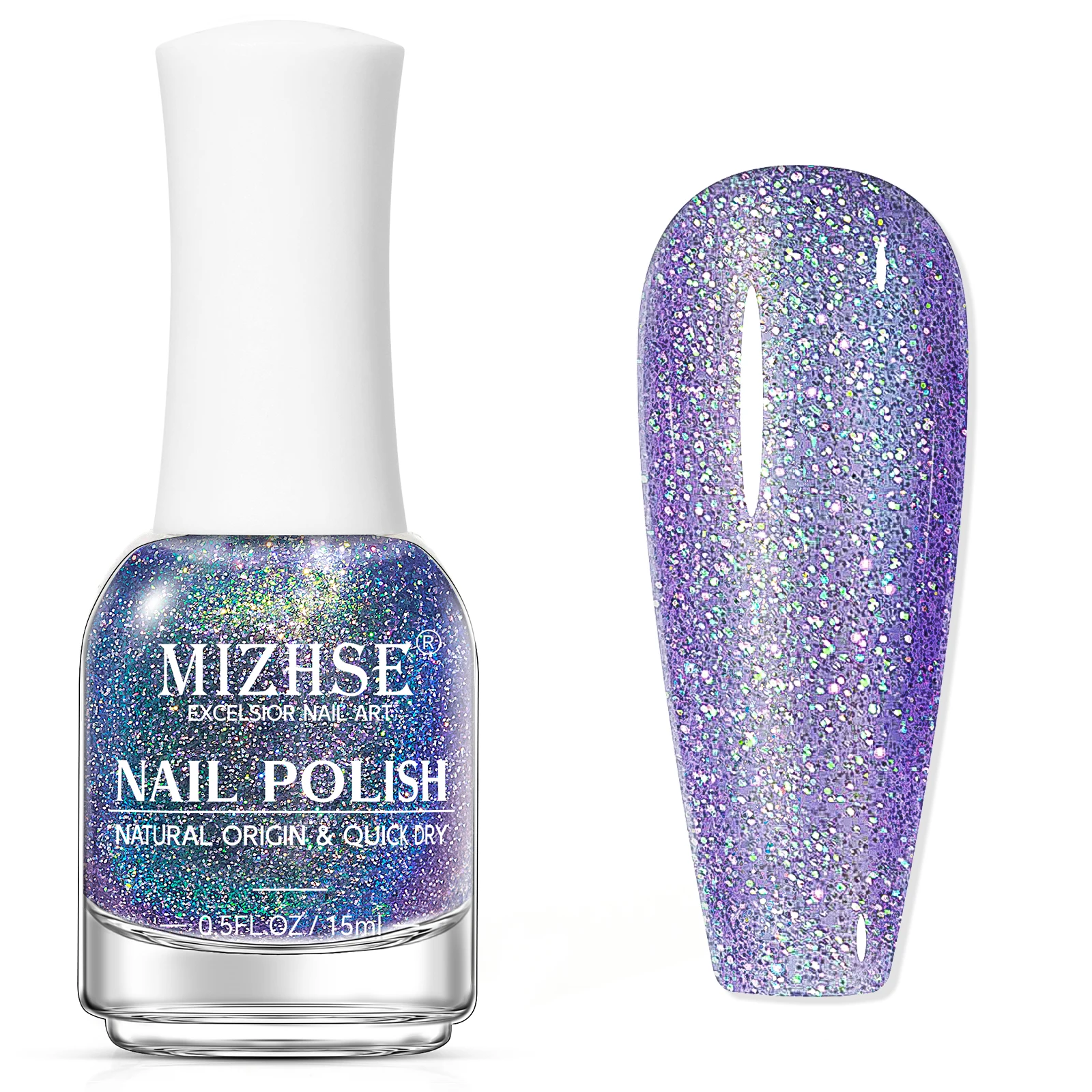 15 ML Holographic Neon Soak Off Laser Glitter Effect Semis Permanent Quick Dry Nail Polish