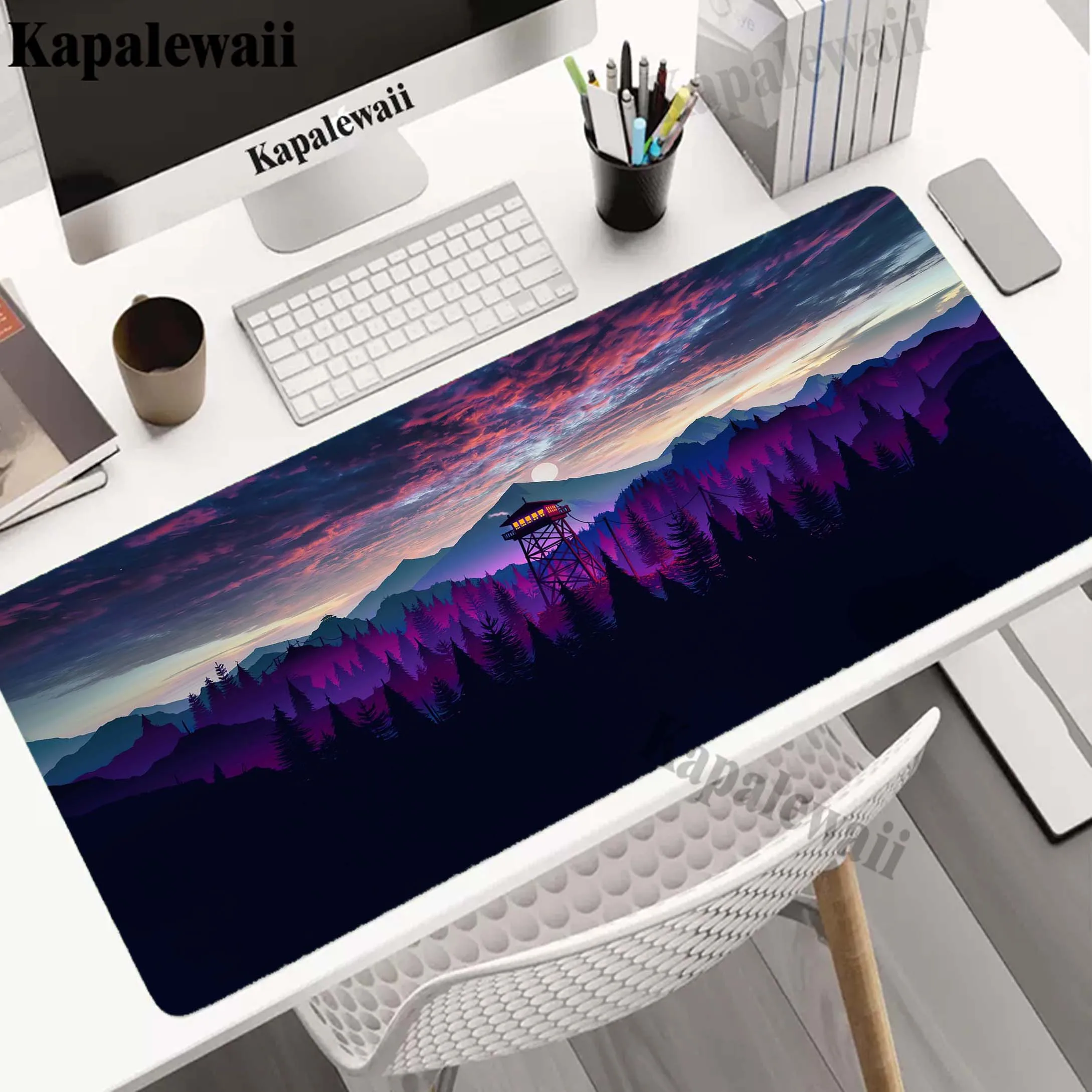 

Firewatch Gaming Mousepad Pc 900x400mm XXXL Mouse Pad Scenery Soft Mousemat Non-slip Rubber Pads Oversize Desk Mat Keyboard Pads