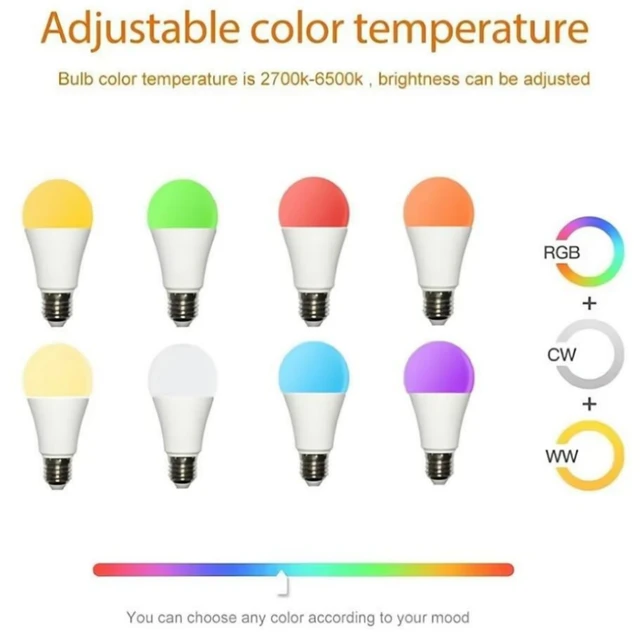 Color-Change LED Light Bulb w/ App & Remote Control