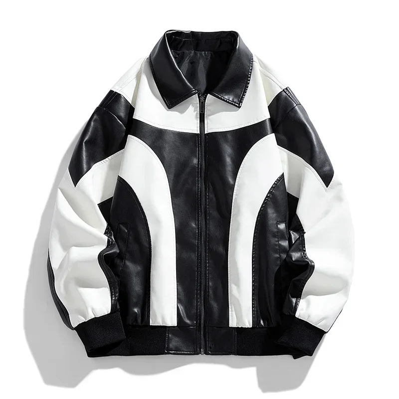 Leather Jackets Men Leather Jacket Autumn Winter PU Jacket Vintage Slim Biker Coats Mens Motocycle Jackets Coat Casual Street Wear Hip Hop Top