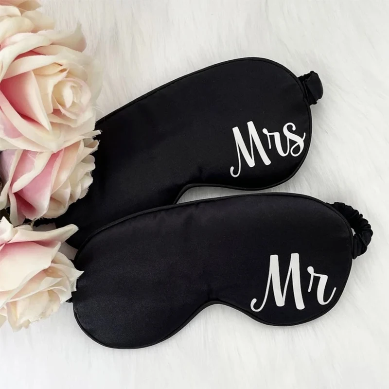 Herr & Frau Schlaf Augen masken Braut Bräutigam Paar Hochzeit Verlobung Jubiläum Braut dusche gerade verheiratet Flitter wochen Weihnachts geschenk
