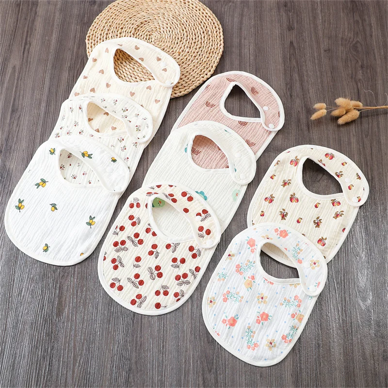 

Детский хлопковый нагрудник, Слюнявчик с радужным принтом, нагрудник для новорожденных, подарок на душ для девочек и мальчиков