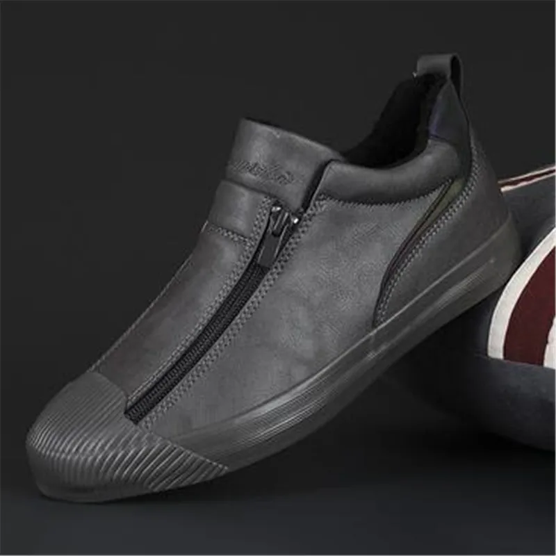 2023 New Autumn Men's Trendy Sneakers Leather Soft Sole Men Shoes Size 38-44