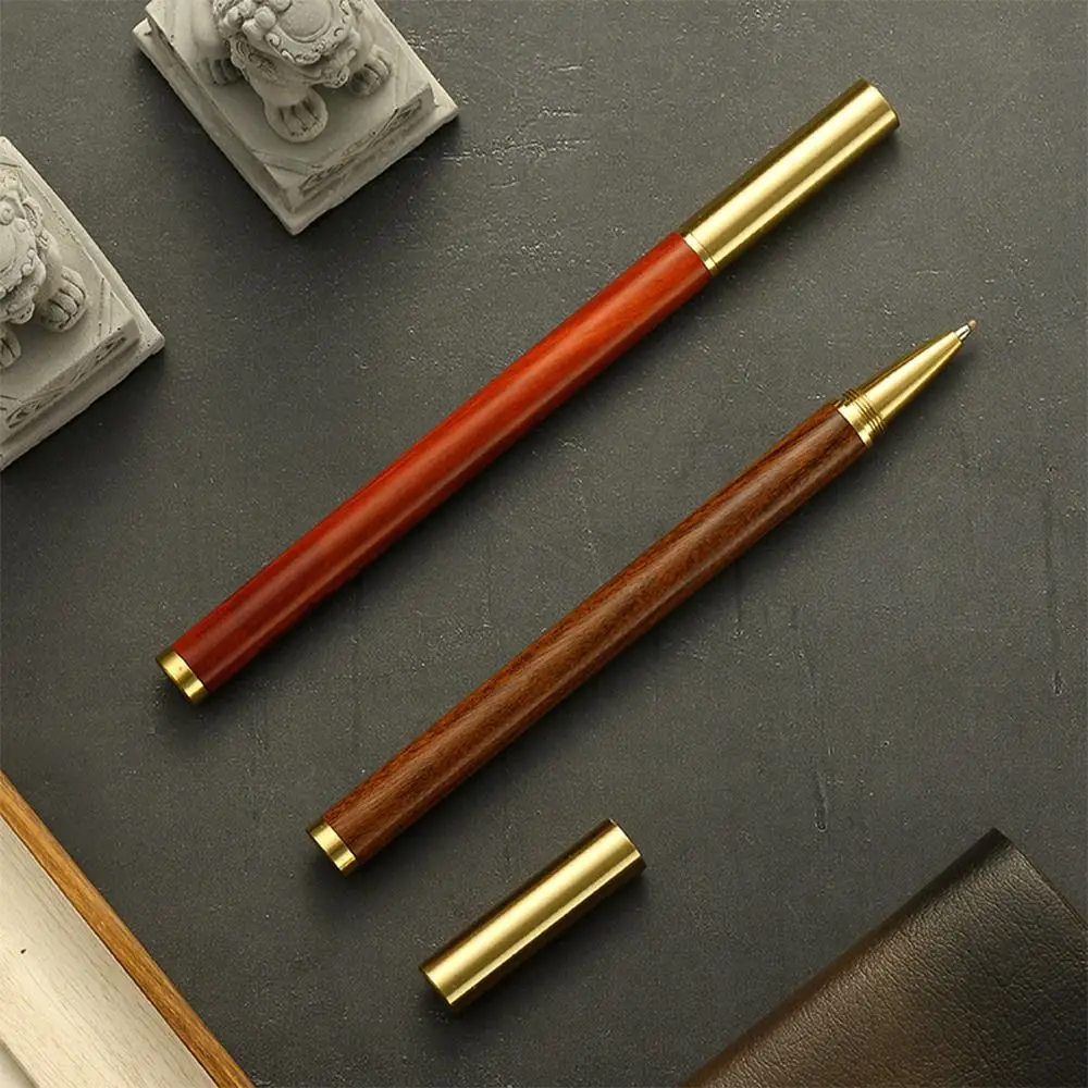 Wood Body Gel Pen 0.5mm Black Signature Pen Quick-drying Ballpoint Writing School Office Stationery Gift gel pens ballpoint pen multifunction ballpoint pen multifunctional pen ball point pen
