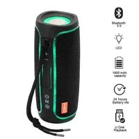 Altavoz Bluetooth portátil TG288, altavoz inalámbrico con LED, 1800mAh, IPX6, resistente al agua, doble bajo, Boombox, AUX, TF, USB